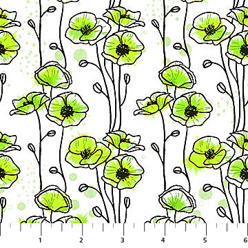 Good Together - Floating Poppies Green