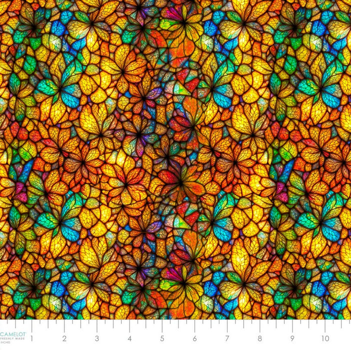 Sonny in the Sunflowers - Stained Glass Petals Multi