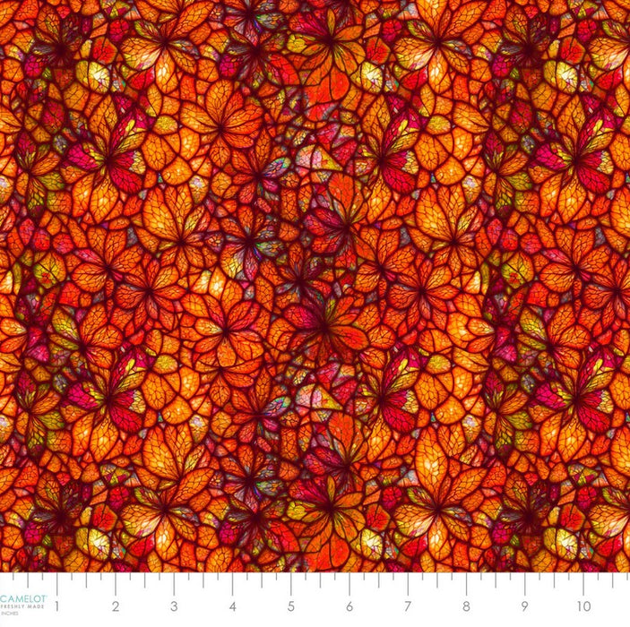 Sonny in the Sunflowers - Stained Glass Petals Orange