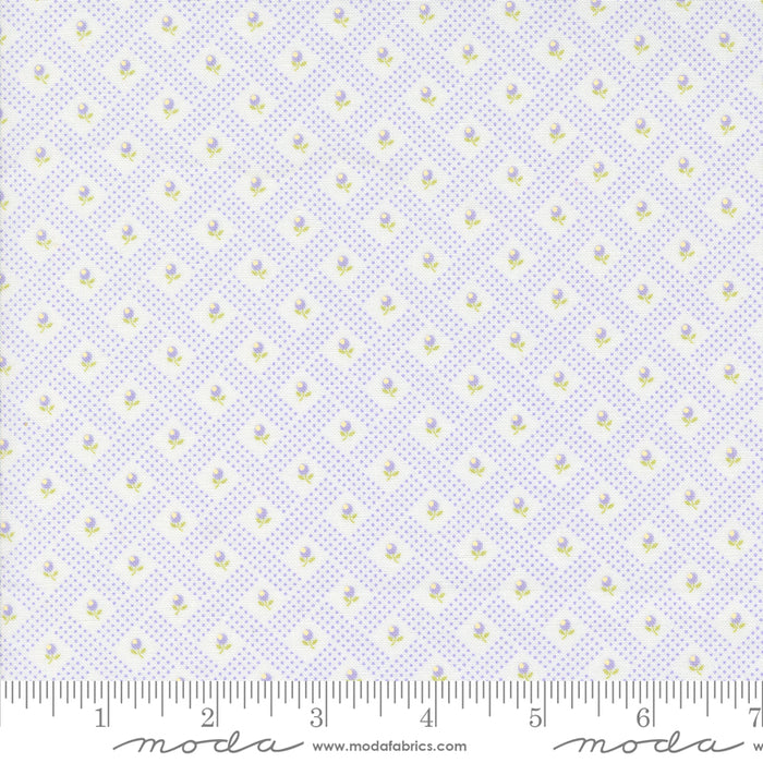 Georgia - Posy Checks Off White Lavender