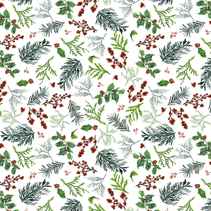Joyful Snowmen - Branches & Berries White