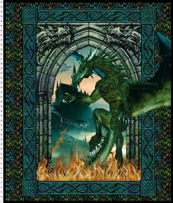 Dragon - Emerald Reign - Large Panel Multi