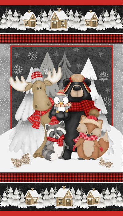 Pinecone Ridge Lodge - Winter Animal Panel