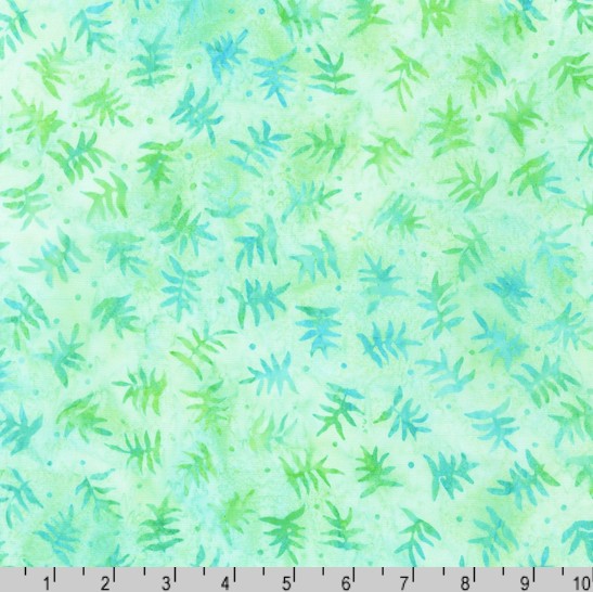 Artisan Batiks: Petite Pastels - Ferns Parakeet