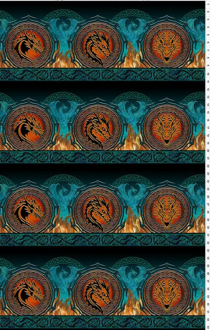 Dragon - Emerald Reign - Border Multi