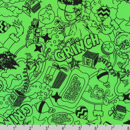 How the Grinch Stole Christmas - Outlines Green