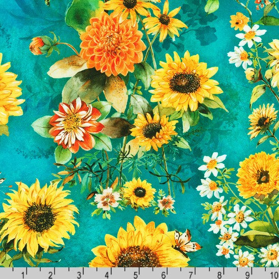 Sunlit Garden - Bouquets Turquoise