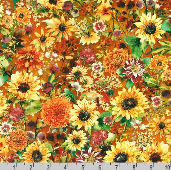 Sunlit Garden - Sunflowers Rust