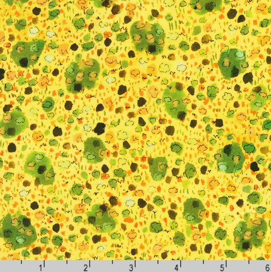 Sunlit Garden - Watercolor Foliage Mustard