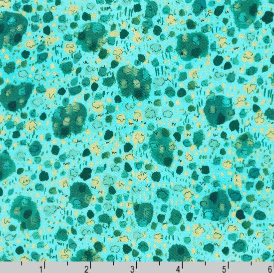 Sunlit Garden - Watercolor Foliage Aqua