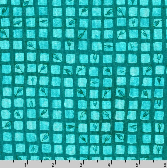 Sunlit Garden - Squares Turquoise