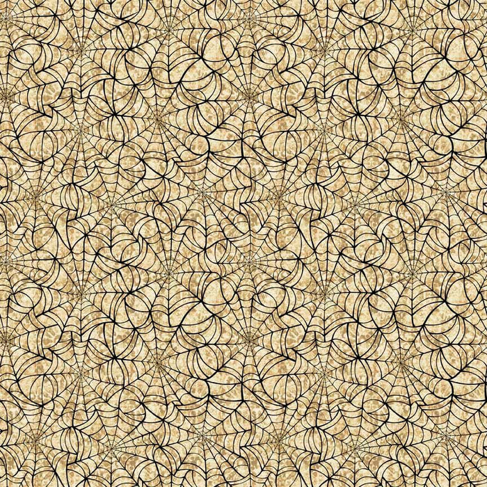 Creepsville - Spiderweb Cream 108" Wide Backing