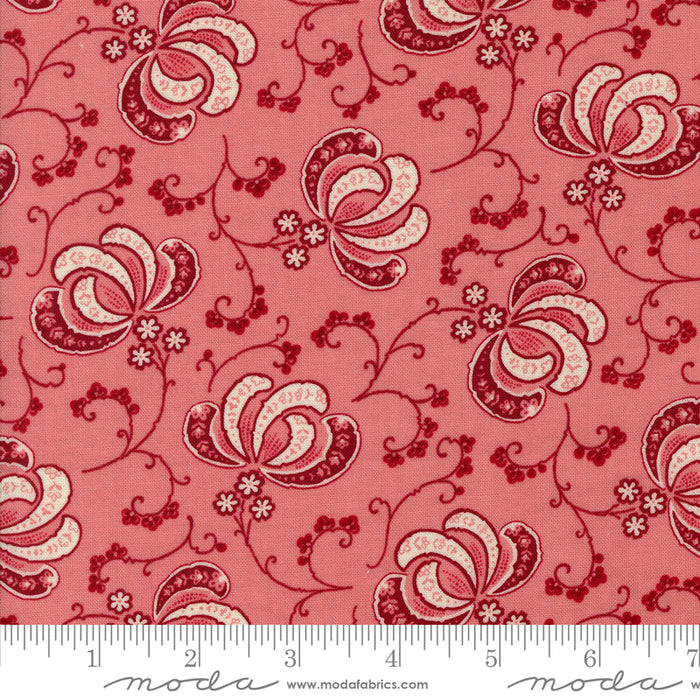 Hollyhocks & Roses - Blooms Carnation Pink