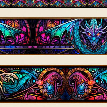 Dragon's Song - Border Stripe Multi