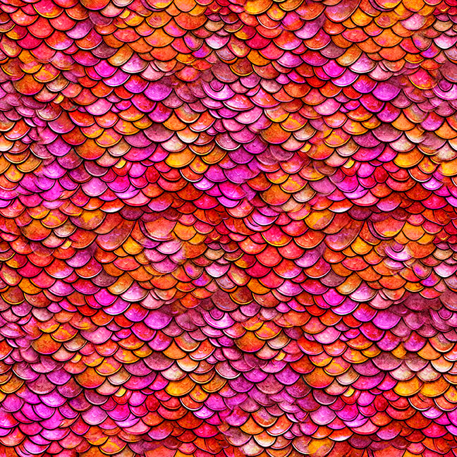 Dragon's Song - Scales Red/Orange