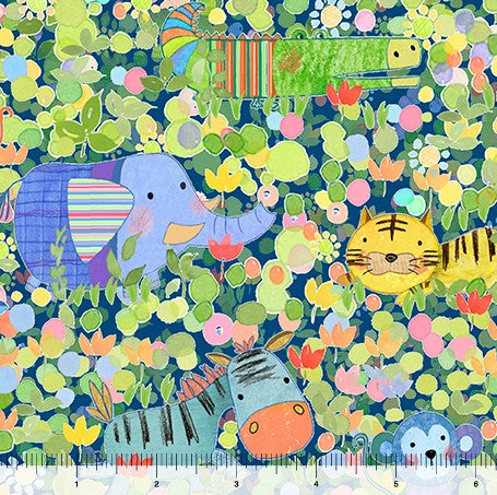Jungle Friends - Baby Jungle Animals Navy