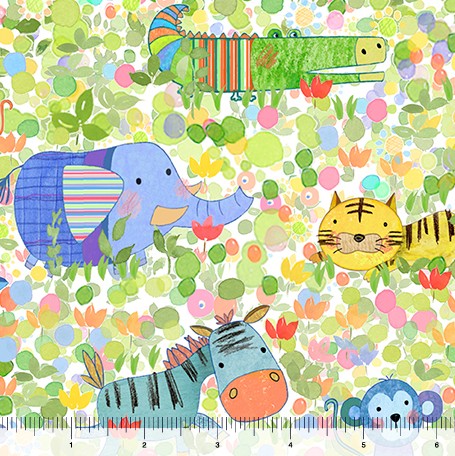 Jungle Friends - Baby Jungle Animals White