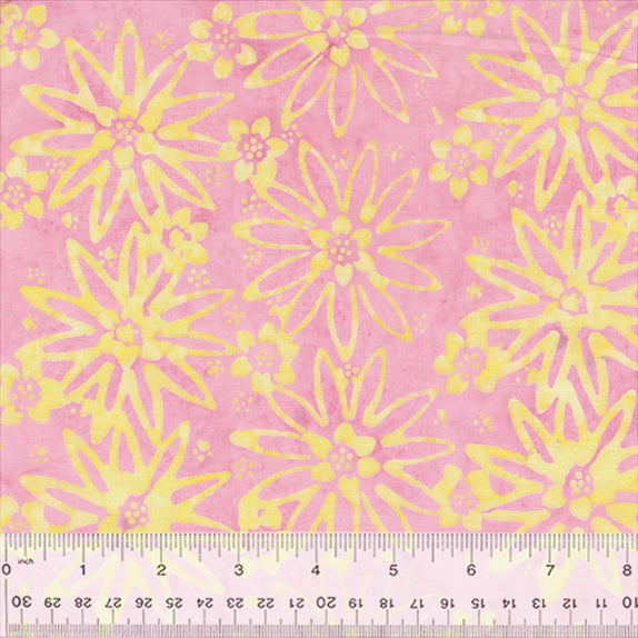 Lollypop Batiks - Star Flower Pink Lemonade