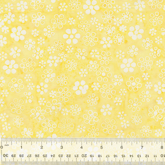 Lollypop Batiks - Ditsy Daisy Lemon