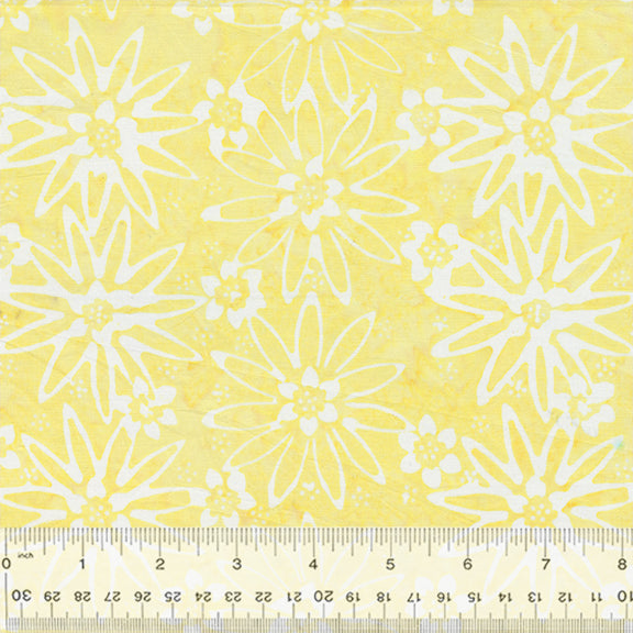 Lollypop Batiks - Star Flower Lemon