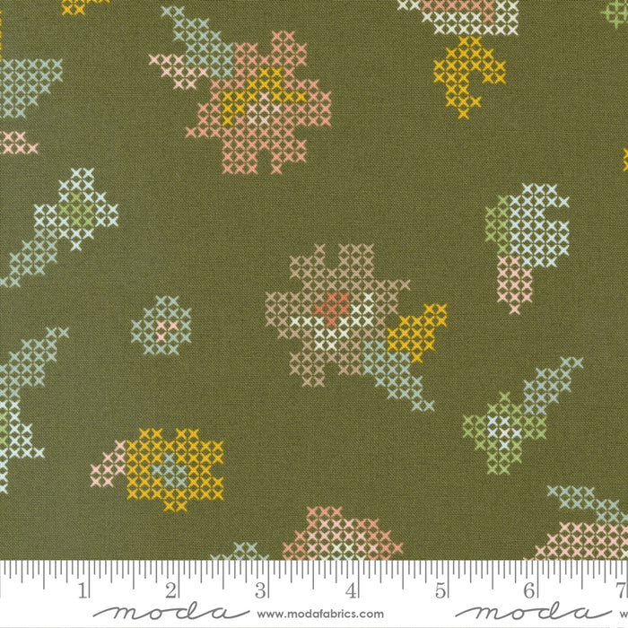 Dawn on the Prairie - Cross Stitch Florals Moss Shadow