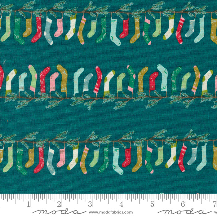 Cozy Wonderland - Stocking Stripe Teal