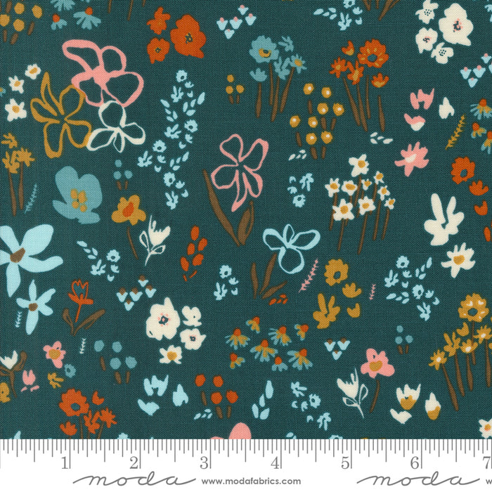 Things Above - Scattered Seeds Florals Deep Sea