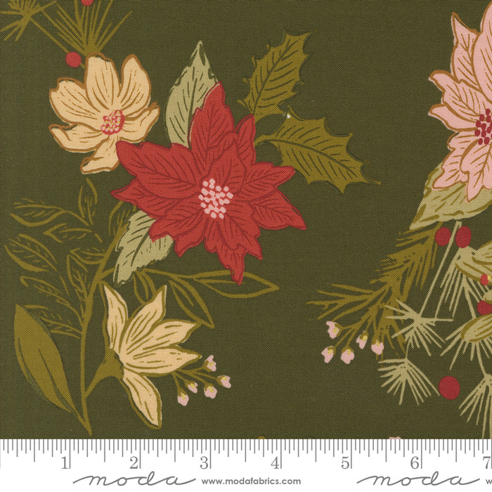Old World Yuletide Metallic - Festive Florals Pine
