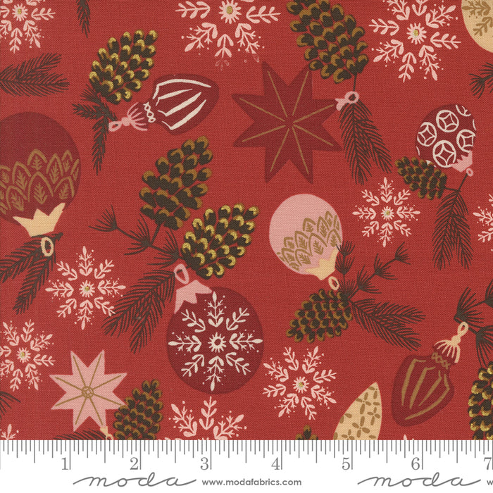 Old World Yuletide Metallic - Branch & Baubles Poinsettia