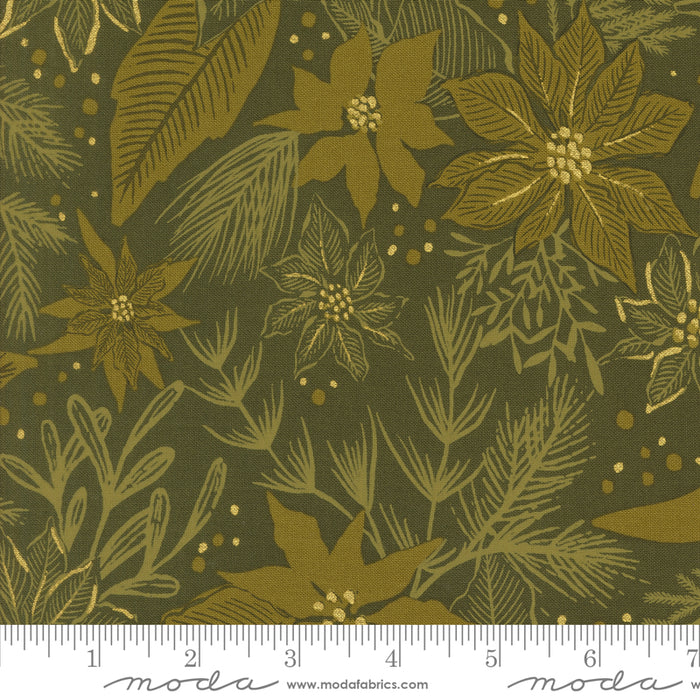 Old World Yuletide Metallic - Mix Florals Pine