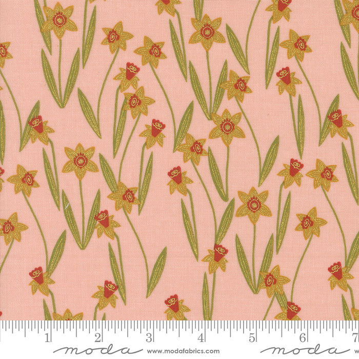 Bee Garden Metallic - Darling Daffodils Rose