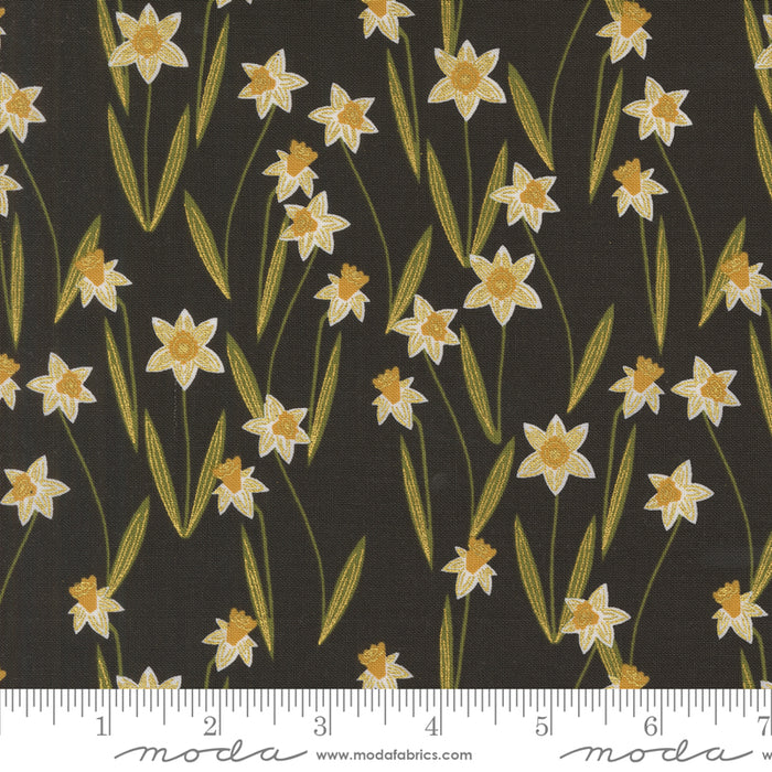 Bee Garden Metallic - Darling Daffodils Black