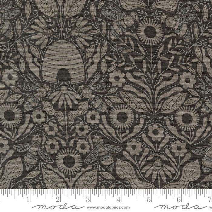 Bee Garden - Beehive Damask Black