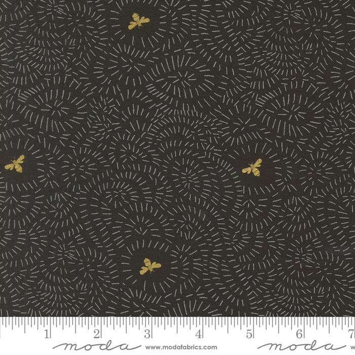 Bee Garden Metallic - Twists & Turns Black