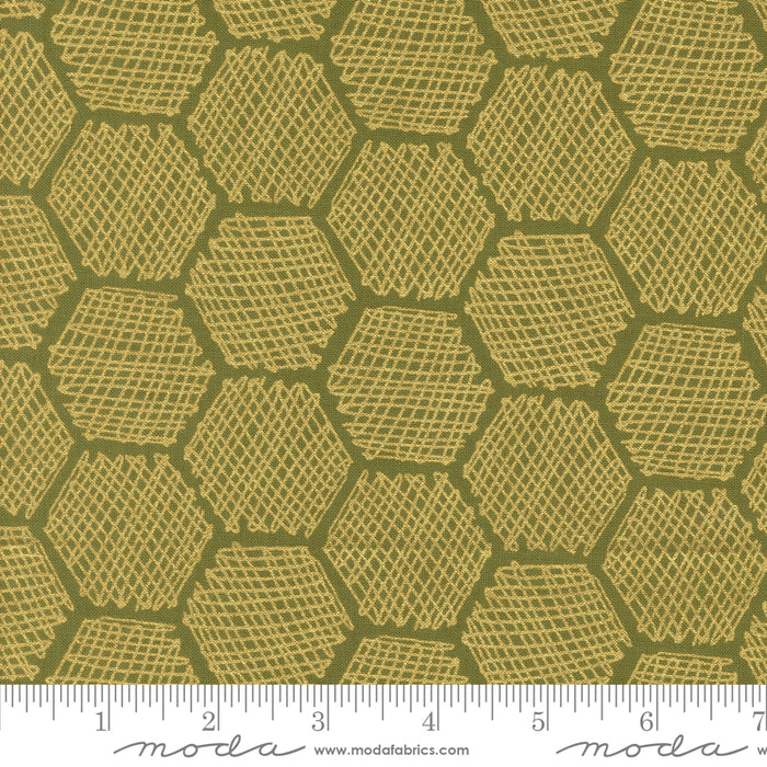 Bee Garden Metallic - Honeycomb Geometrics Ivy