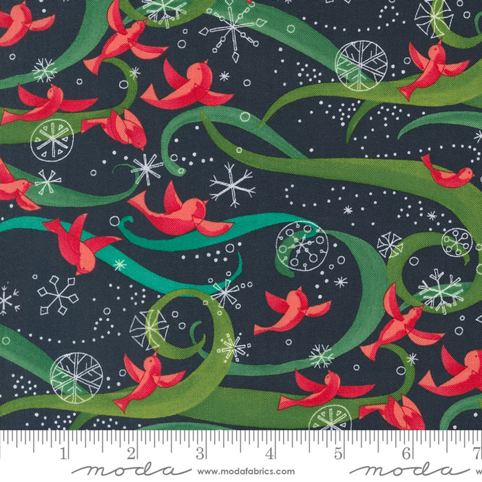 Winterly - Birds With Ribbons Soft Black