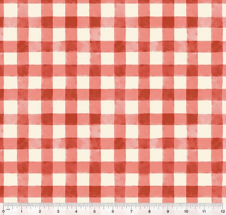 Highland Hooves - Gingham Barn Red