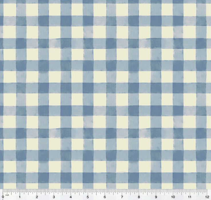 Highland Hooves - Gingham Cornflower
