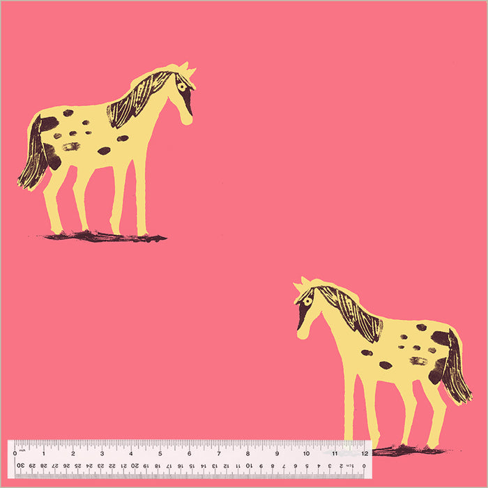 Wild Ponies - 108" Wide Hot Pink