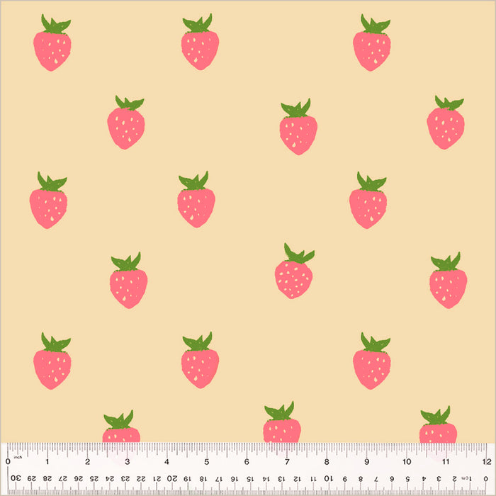 Strawberries - 108" Wide Ecru