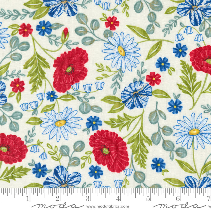 Red White & Bloom - Patriotic Floral Daisy White