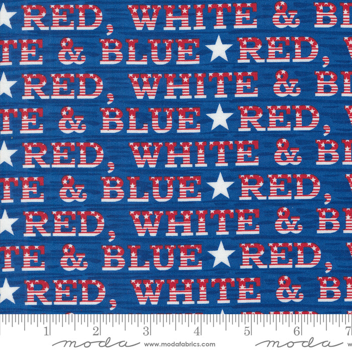 Red White & Bloom - Text Midnight Blue