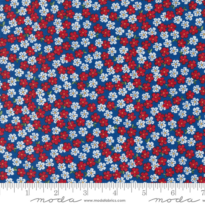 Red White & Bloom - Patriotic Posies Midnight Blue
