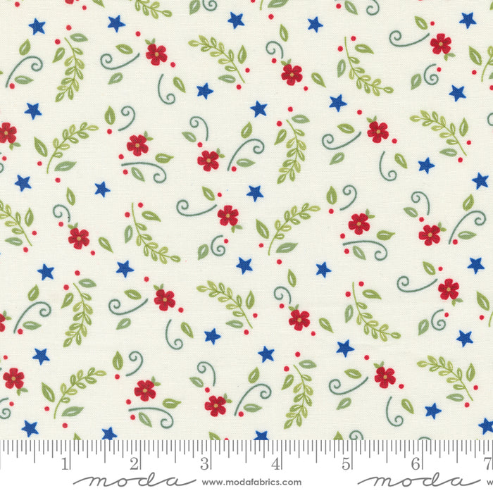 Red White & Bloom - Flower & Leaves Daisy White