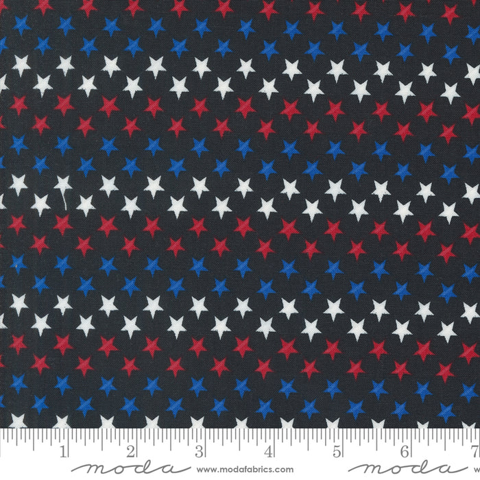 Red White & Bloom - Stars In A Row Black