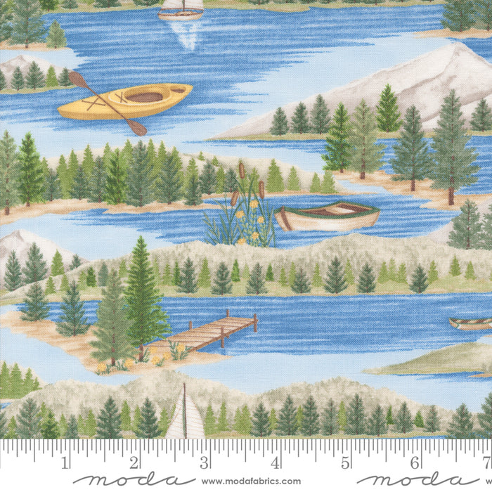 On Lake Time - Landscape Sky Blue