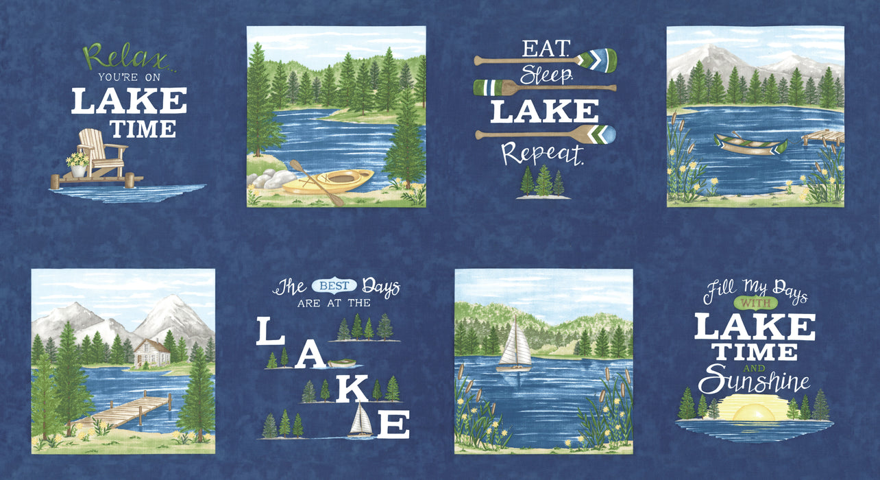 On Lake Time Panel - Deep Water