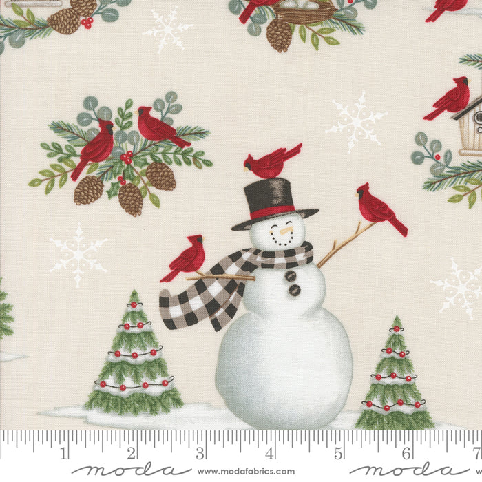 Winter Friends - Allover Nature Snowy White
