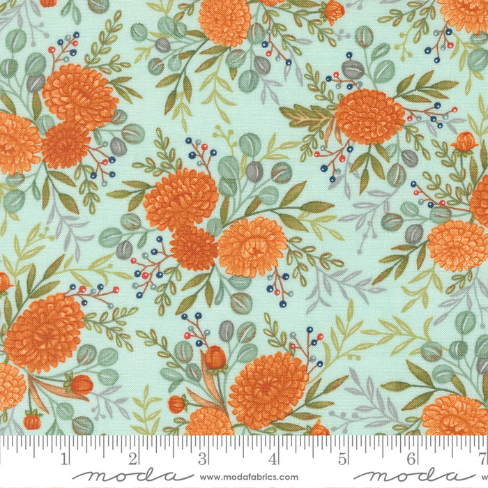 I Love Fall Most Of All - Fall Floral Aqua