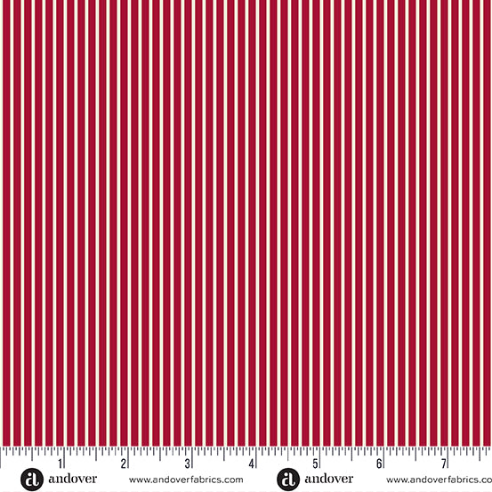 A Woodsy Cottage - Woodsy Cottage Stripe Dark Cherry
